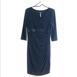 Ralph Lauren Black Long Sleeve Sheath Dress